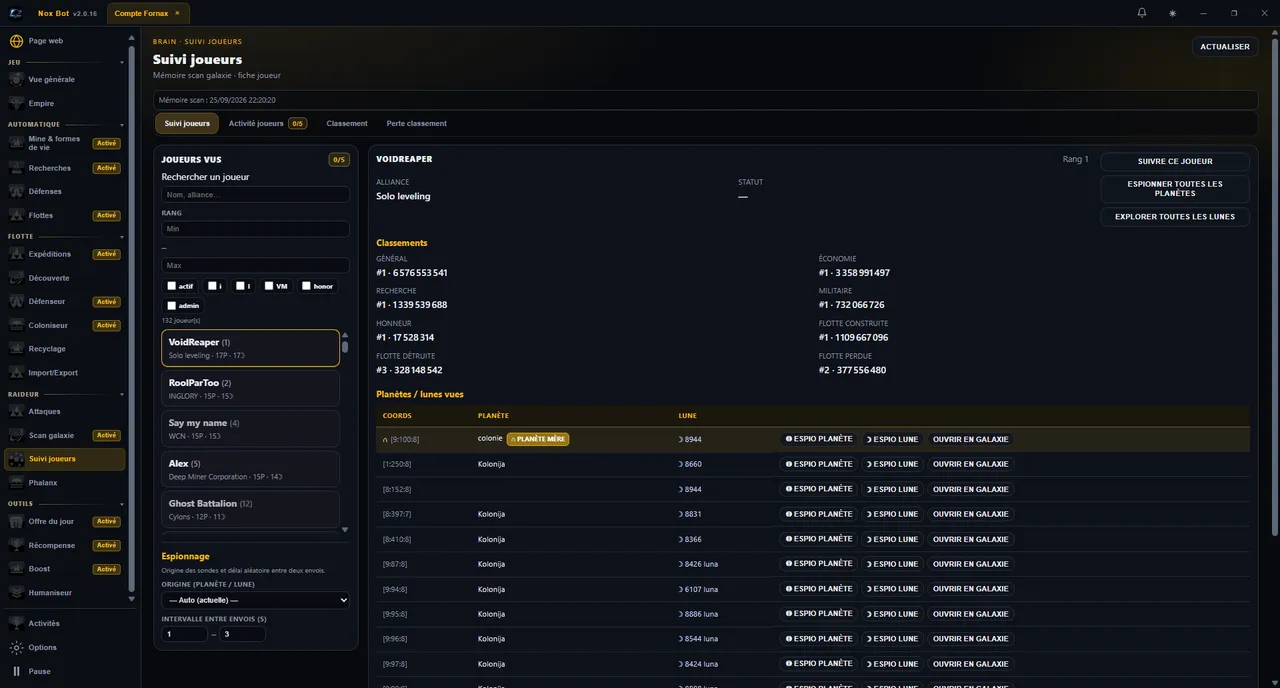 Nox Bot — Suivi joueurs